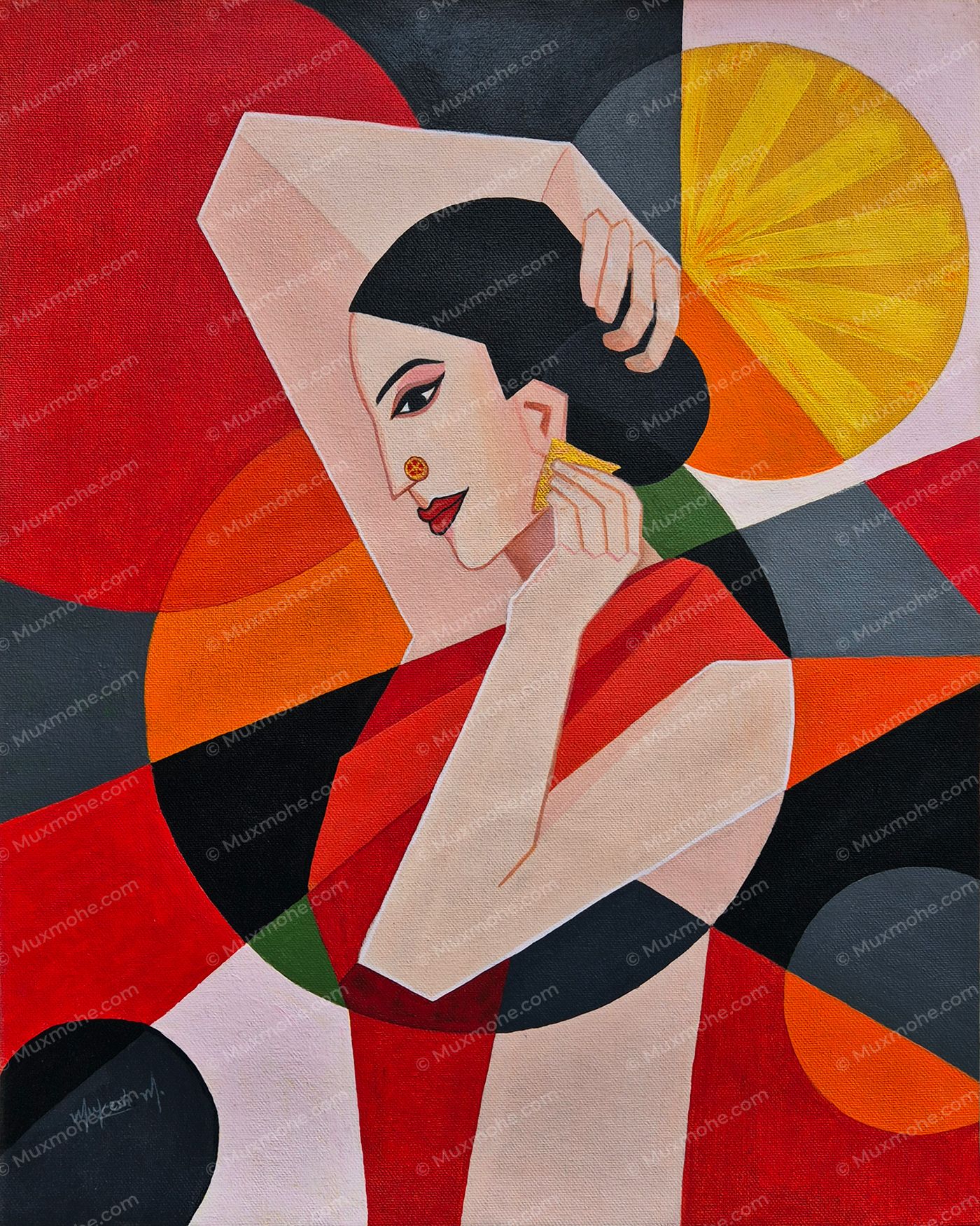 Akrti-Laya - A Geometric Muse in Acrylic colors