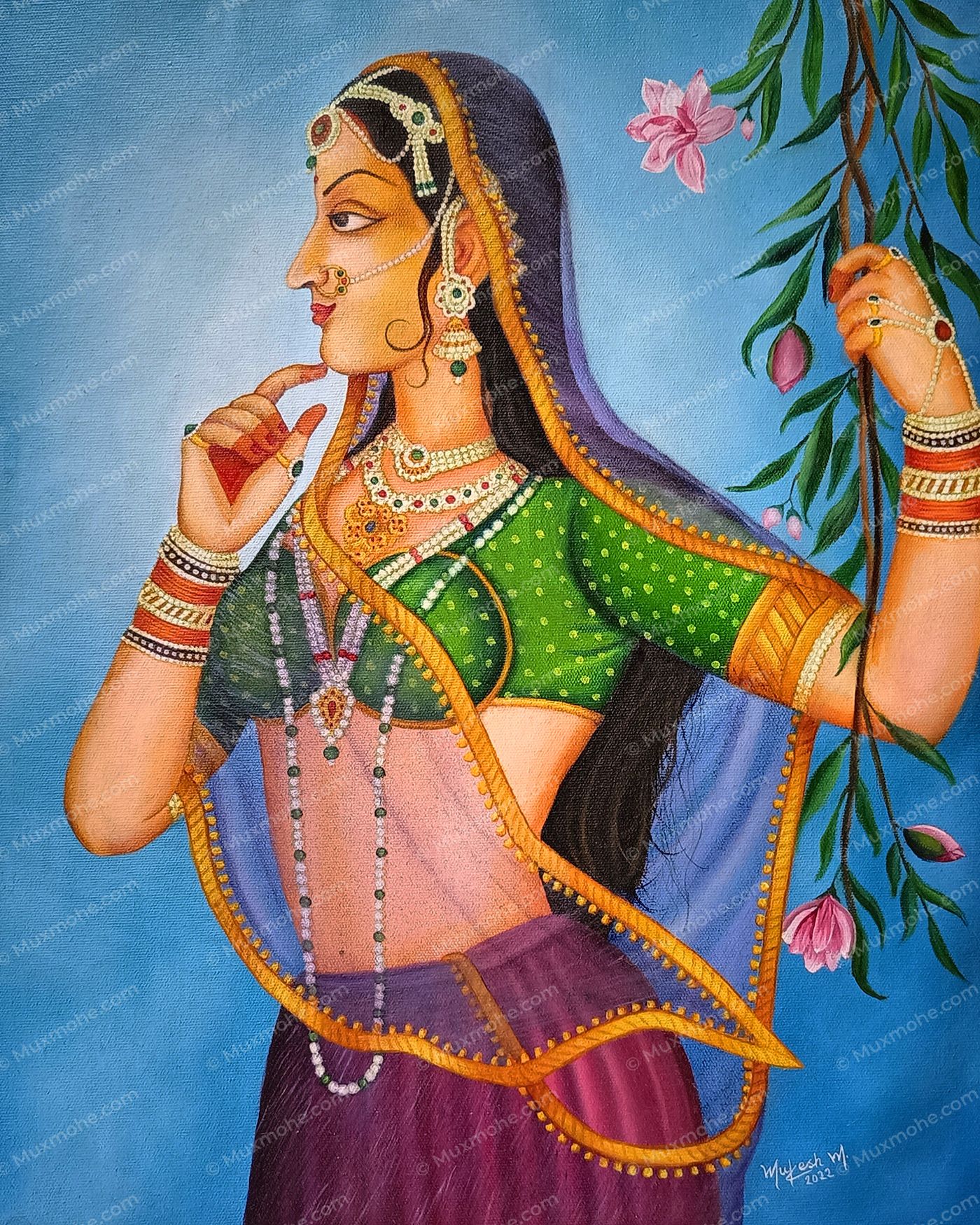 Bani Thani Painting Handmade Oil Painting on Canvas