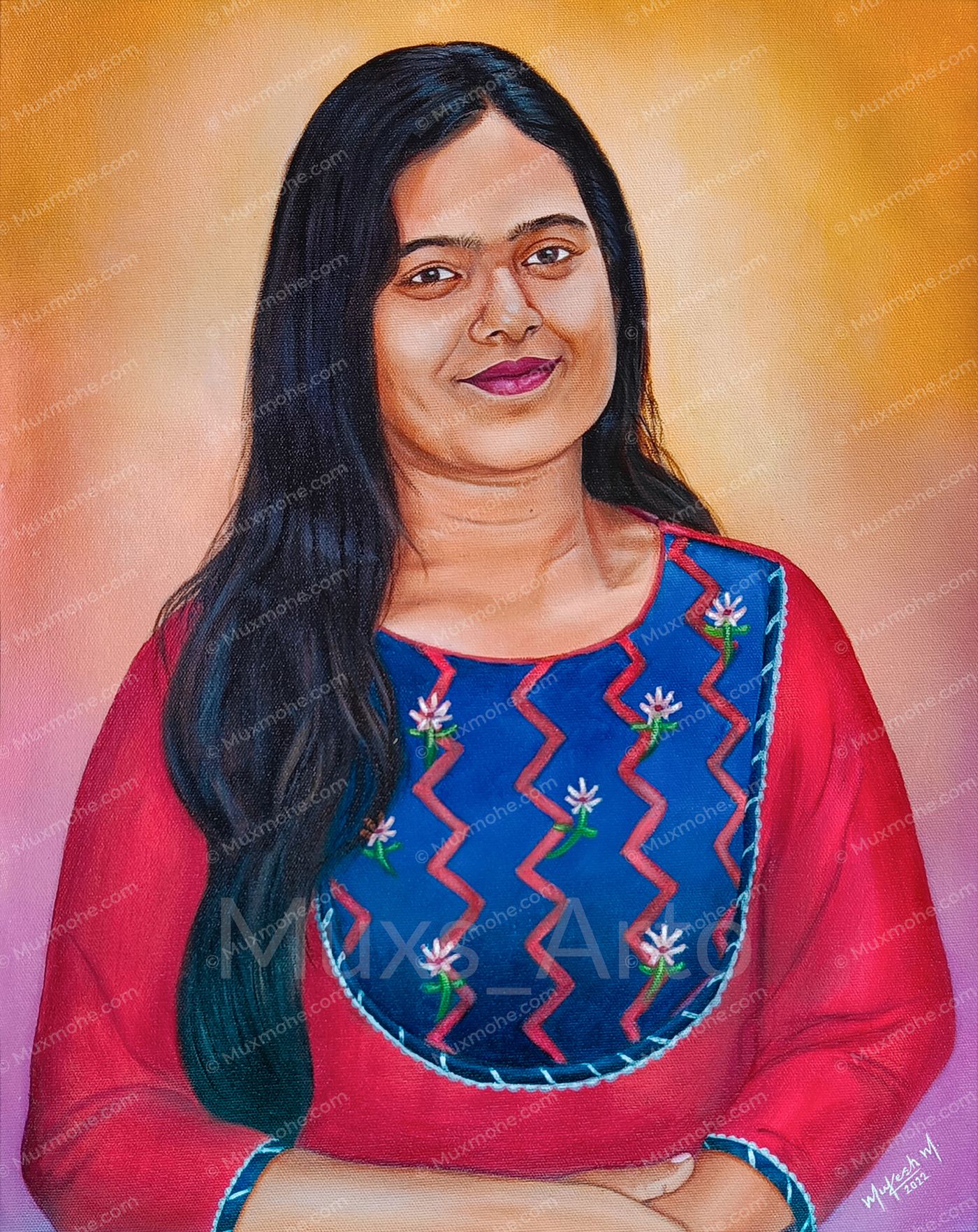 Girl Portrait Painting from Photo | Oil on Canvas