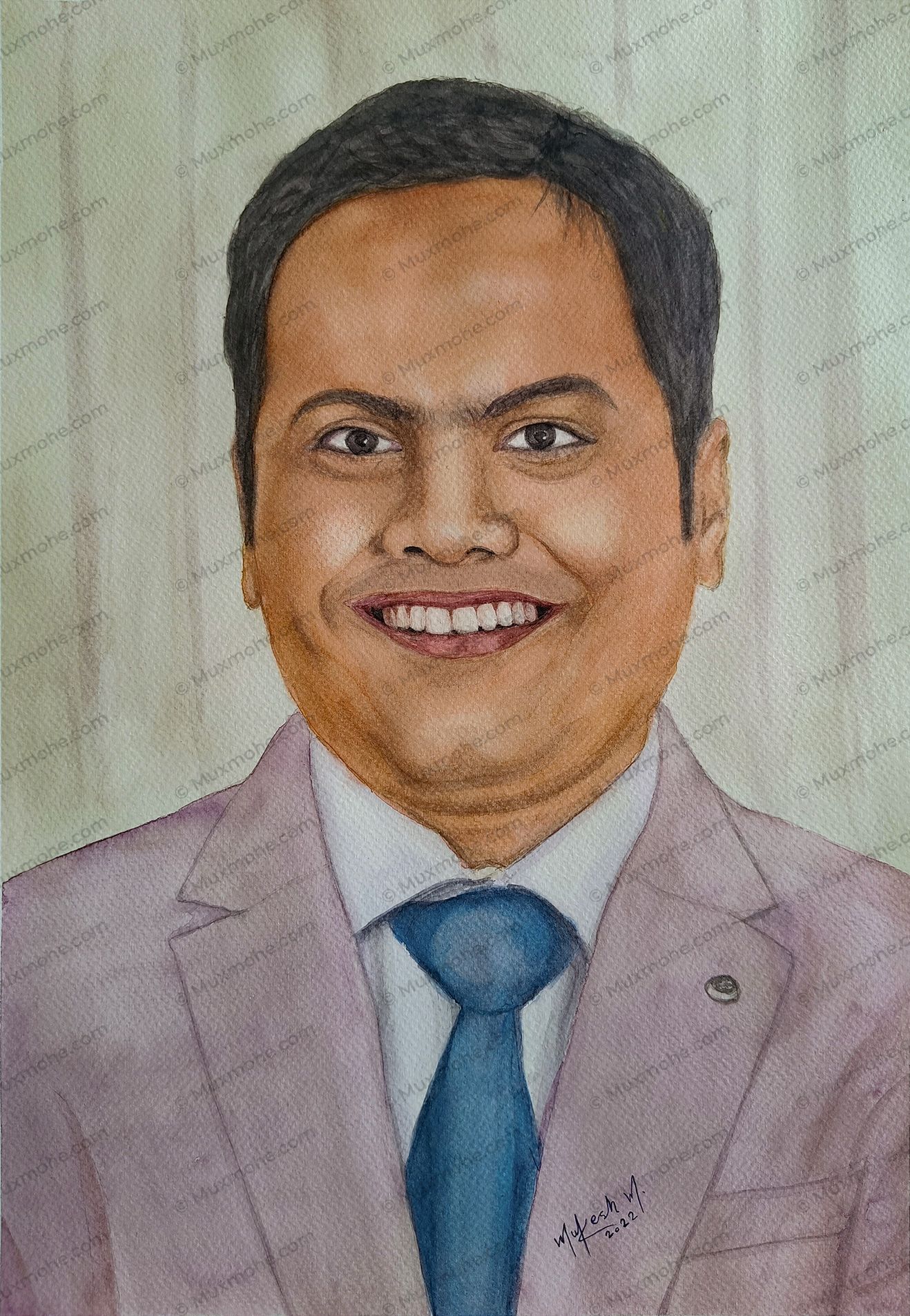 Custom Watercolor Portrait from Photo | Hand-Painted Art
