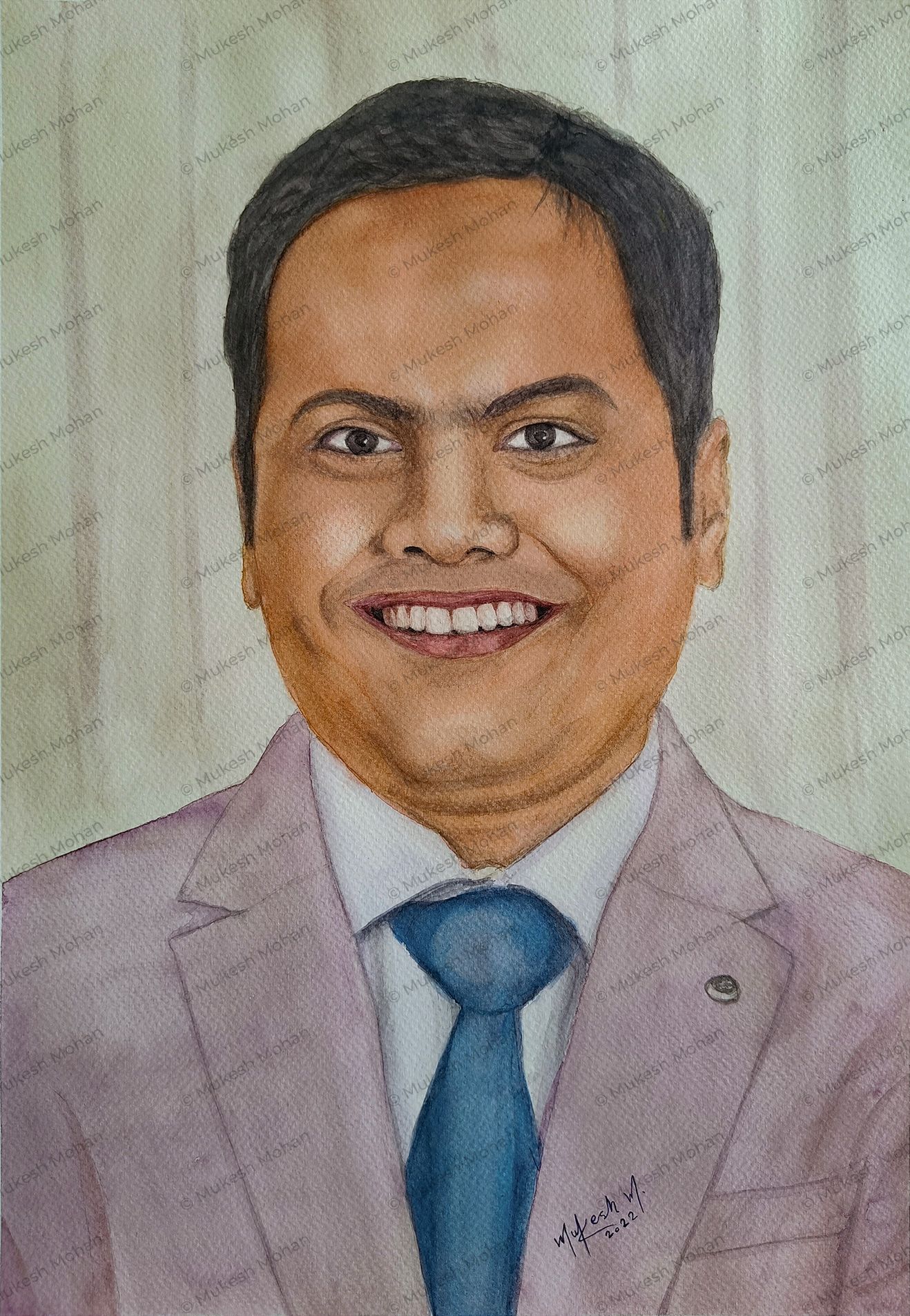 Custom Watercolor Portrait from Photo | Hand-Painted Art