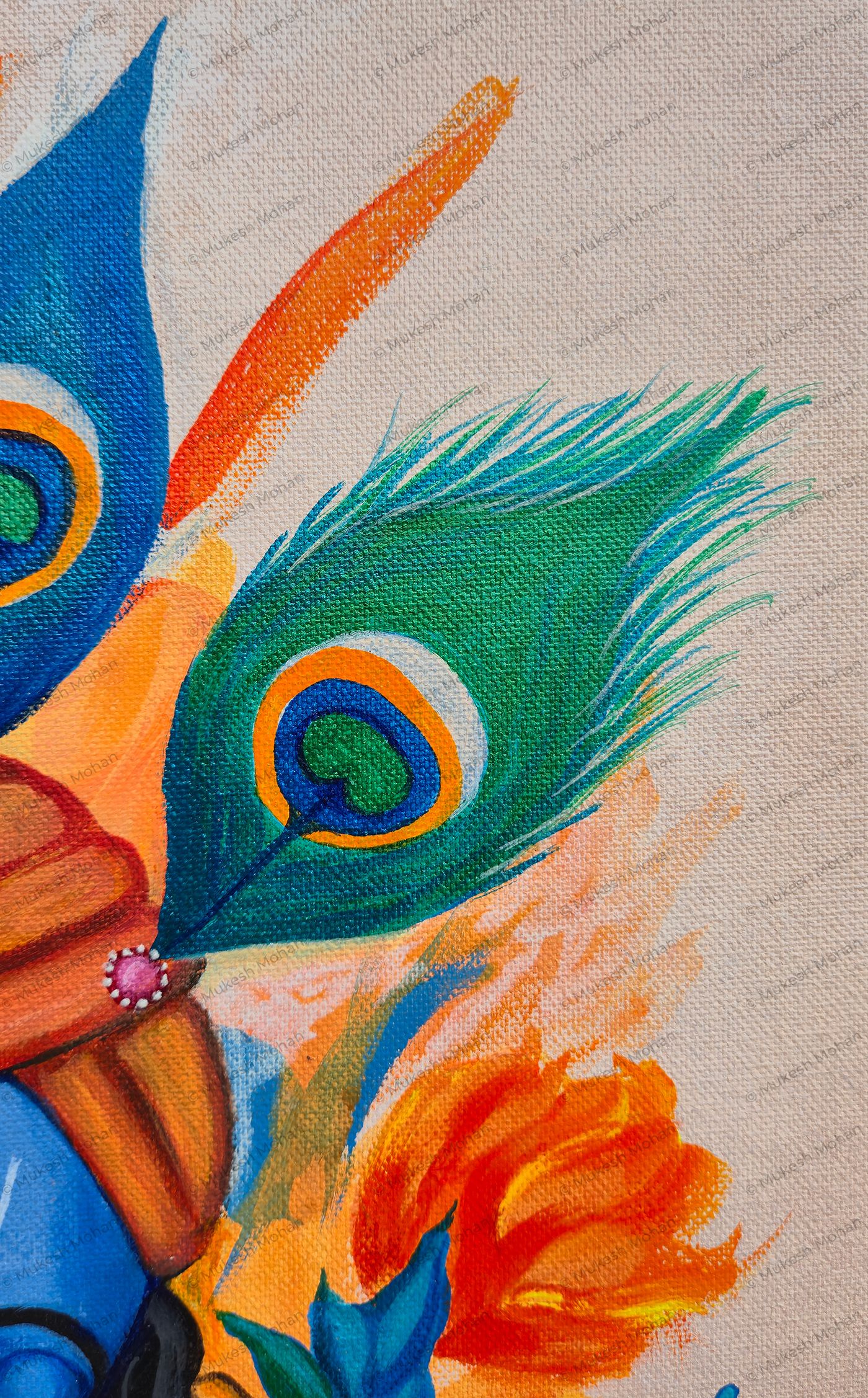 Mor pankh painting