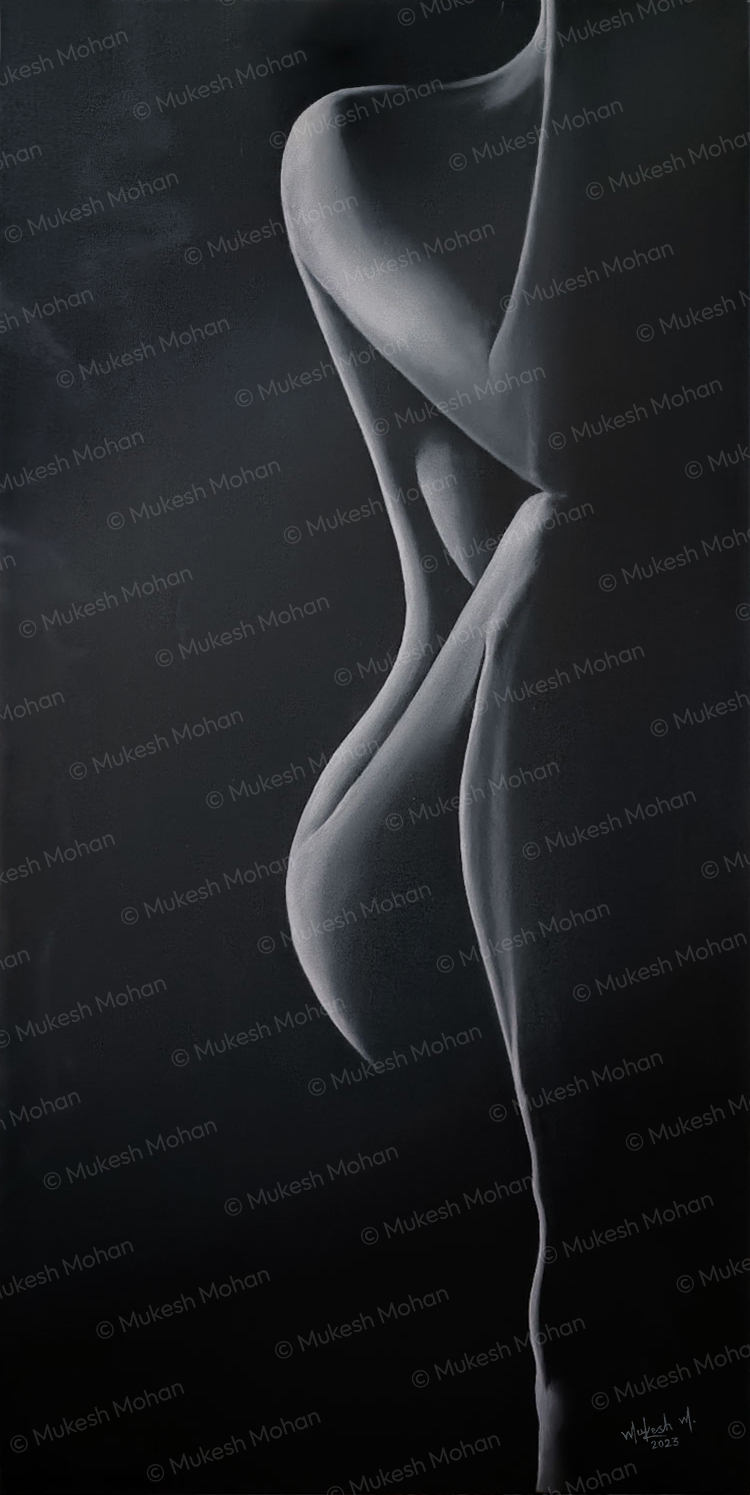 Glow in Dark – Female Figure Oil Painting